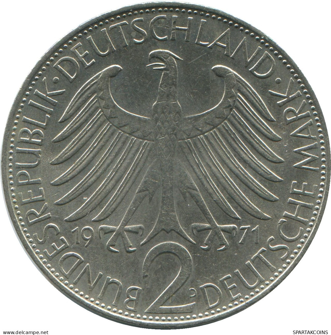 2 DM 1971 D M.Planck BRD ALLEMAGNE Pièce GERMANY #DE10357.5.F.A - 2 Marchi