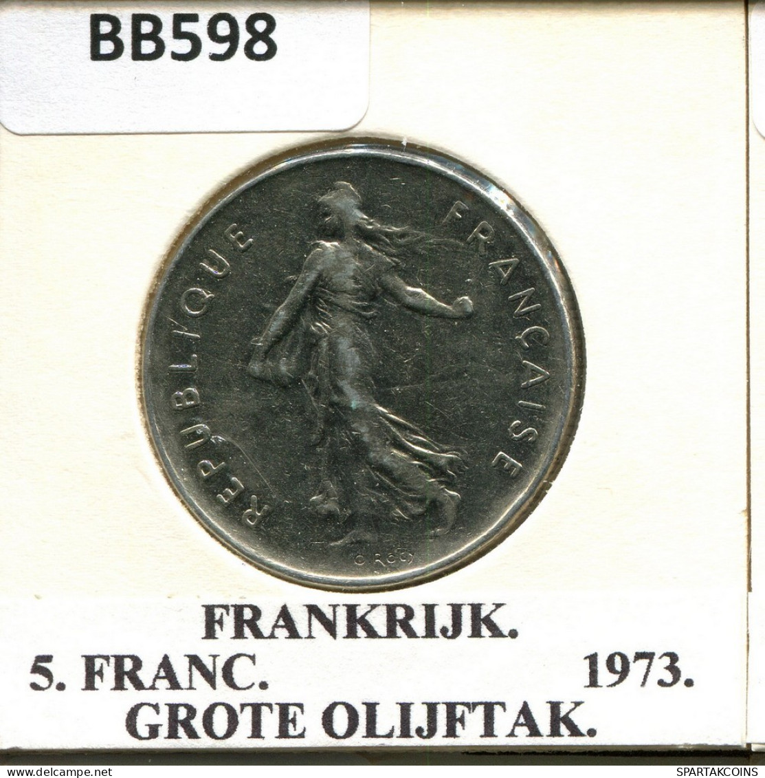 5 FRANCS 1973 FRANCE Pièce #BB598.F.A - 5 Francs