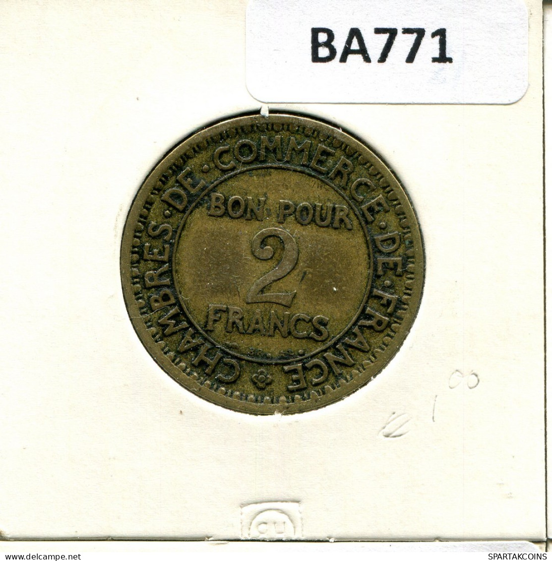 2 FRANCS 1921 FRANCE Pièce Française #BA771.F.A - 2 Francs
