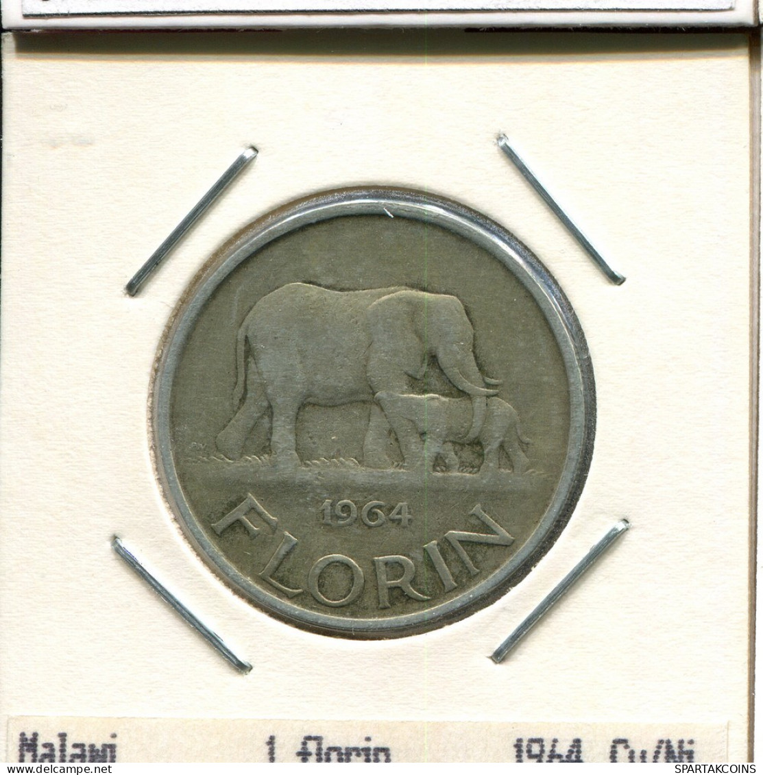 1 FLORIN 1964 MALAWI Moneda #AS318.E.A - Malawi