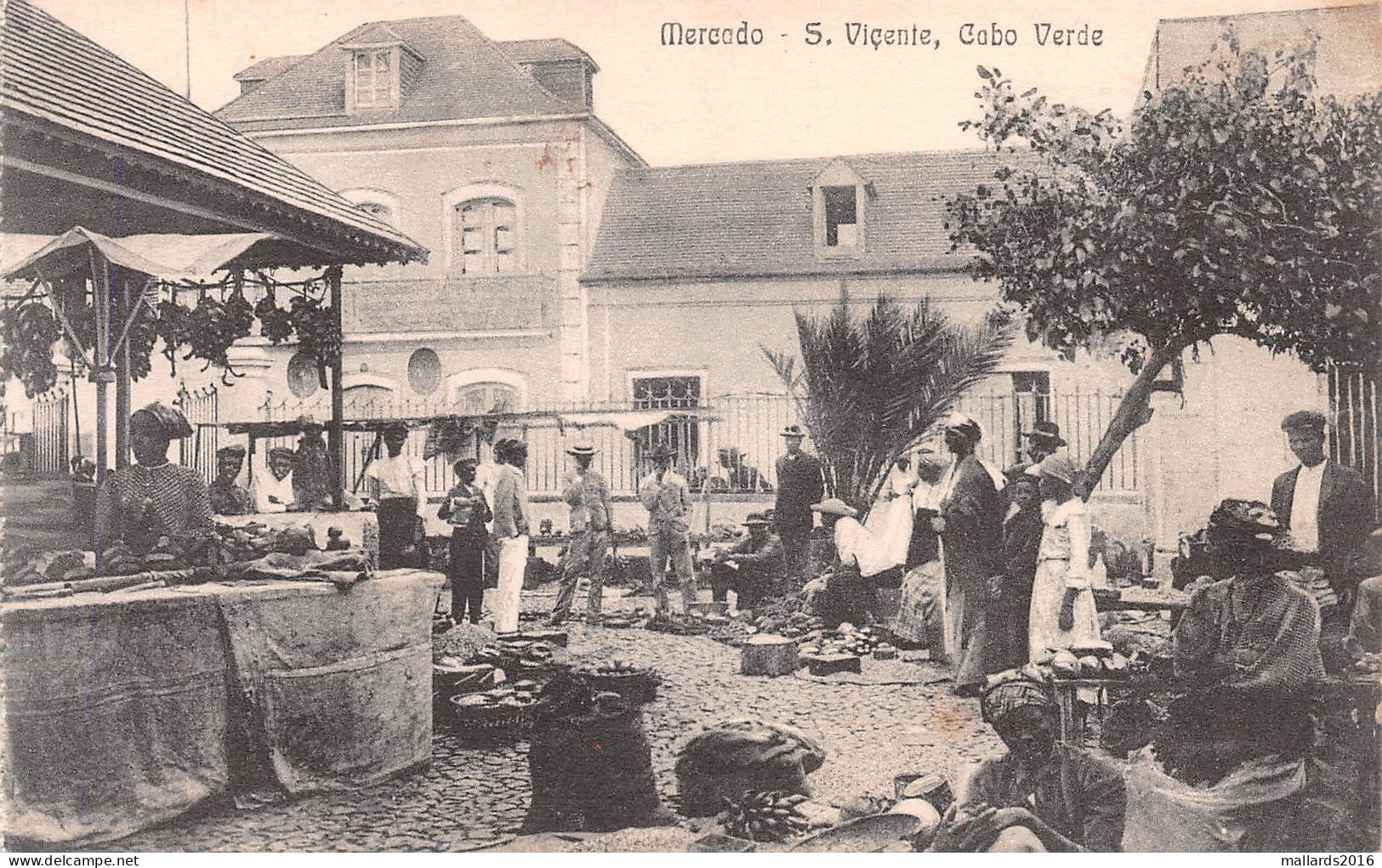 CABO VERDE - S. VICENTE - MERCADO ~ AN OLD PHOTO POSTCARD #240533 - Cape Verde