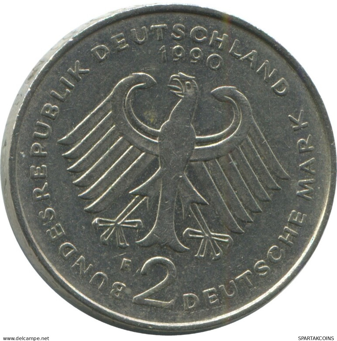 2 DM 1990 F K.SCHUMACHER BRD DEUTSCHLAND Münze GERMANY #AG257.3.D.A - 2 Marchi
