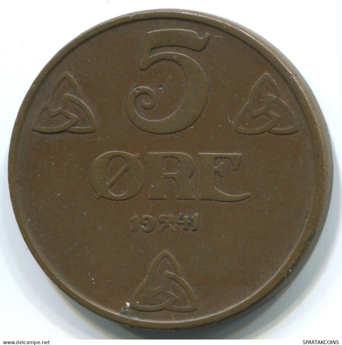 5 ORE 1941 NORWAY Coin #WW1036.U.A - Norvegia