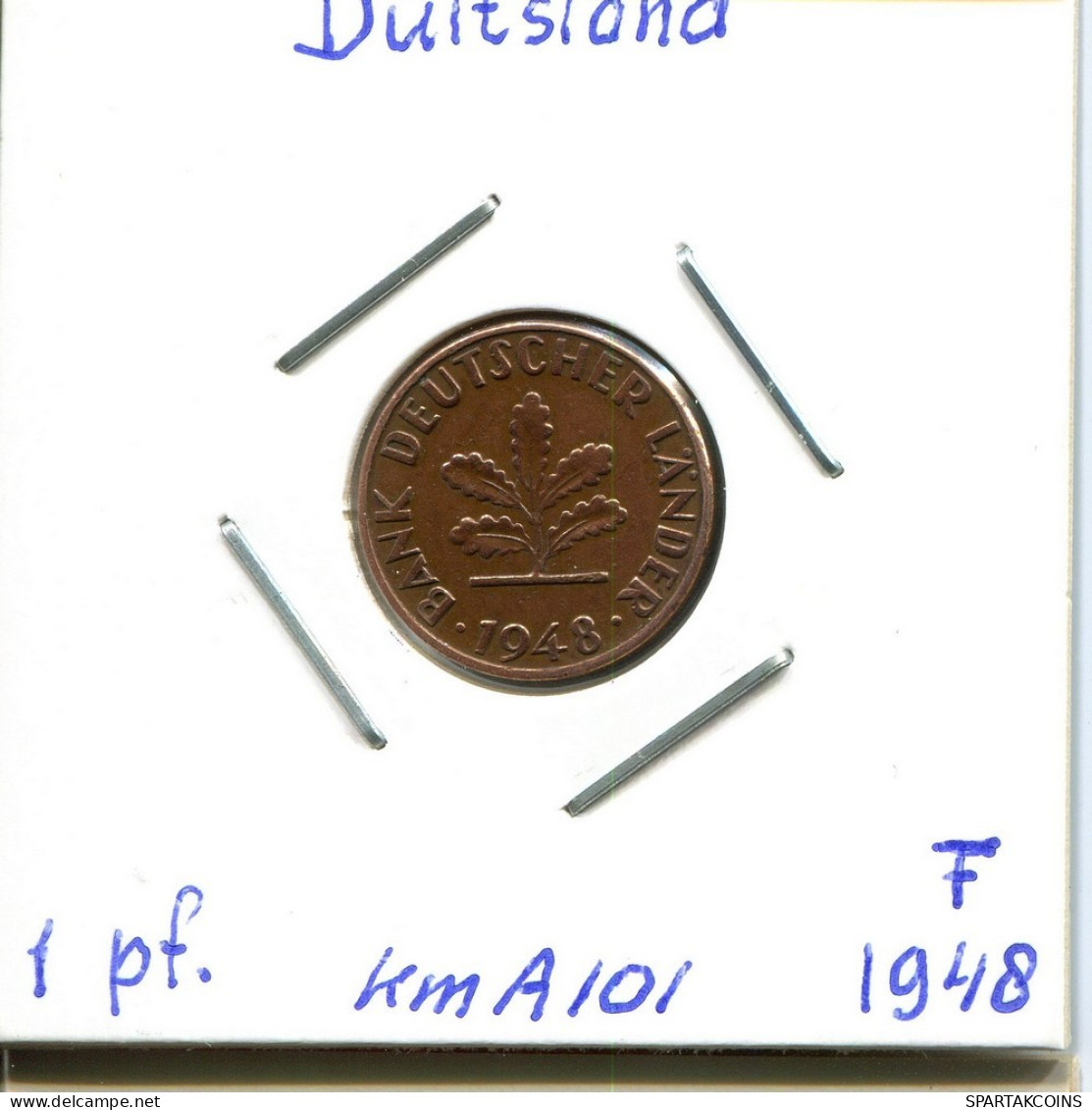 1 PFENNIG 1948 F BRD DEUTSCHLAND Münze GERMANY #DB995.D.A - 1 Pfennig