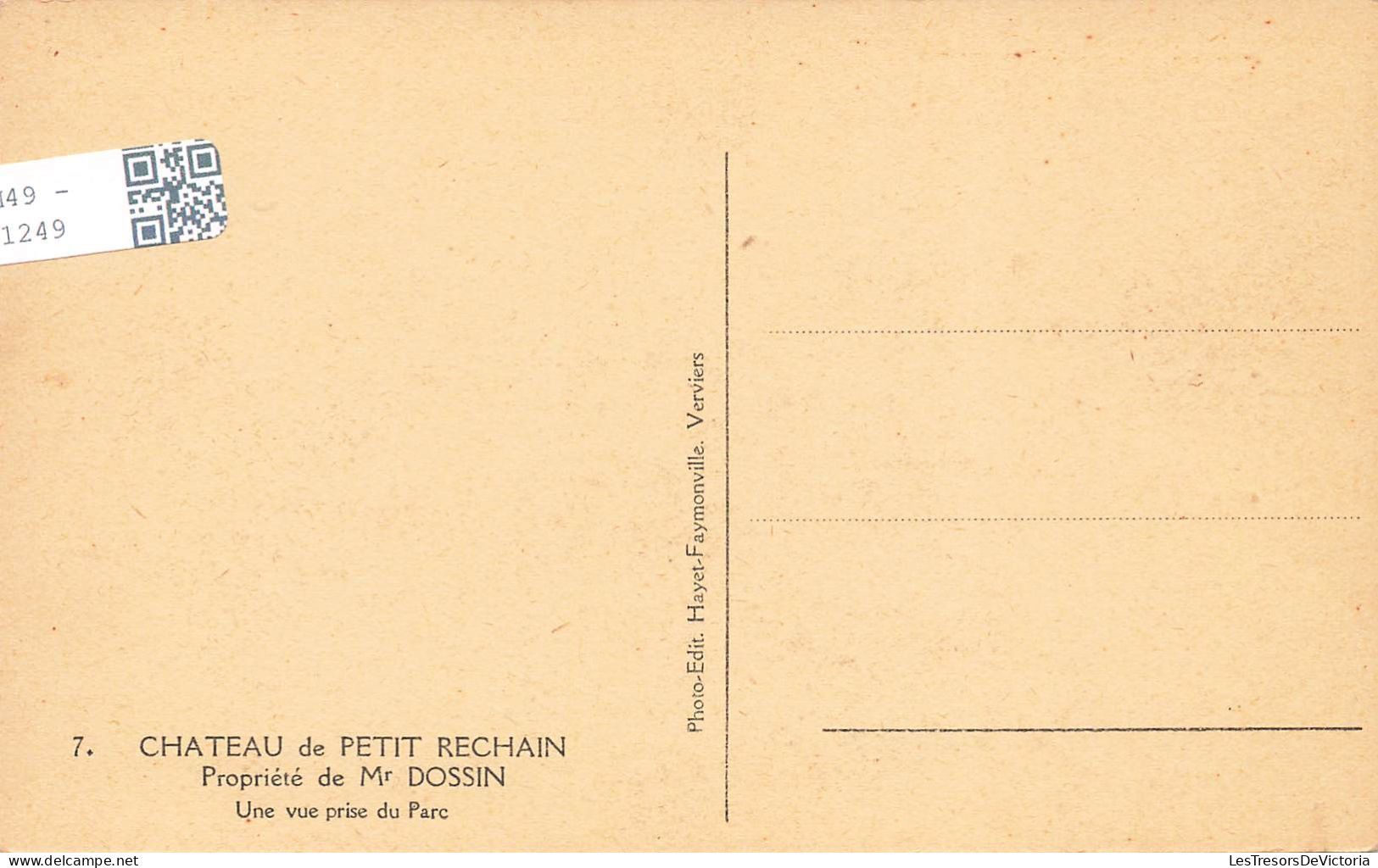 BELGIQUE - Verviers - Château Du Petit Rechain - Propriété De Mr Dossin - Une Vue Prise Du Parc - Carte Postale Ancienne - Verviers