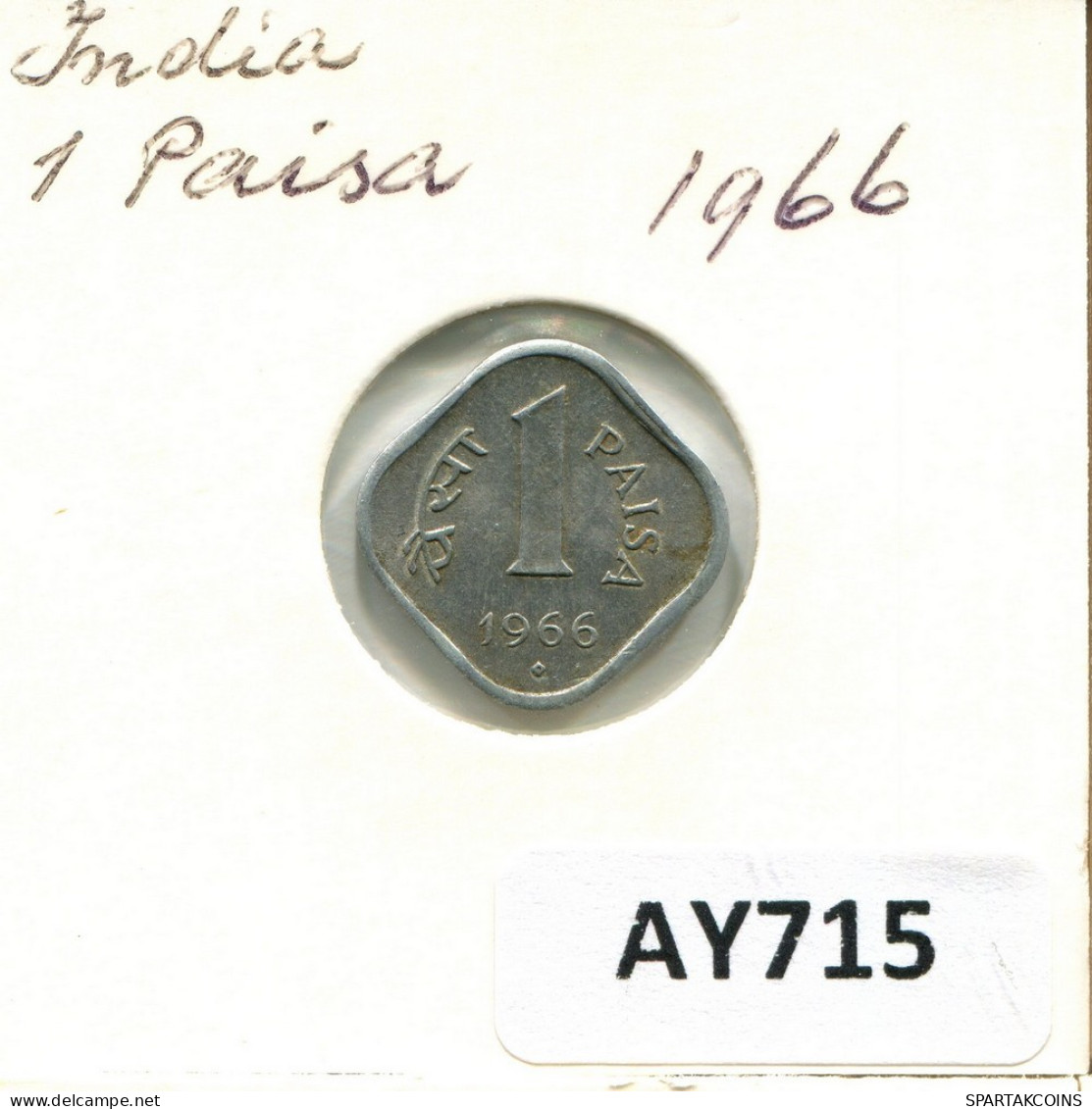 1 PAISA 1966 INDIEN INDIA Münze #AY715.D.A - Inde