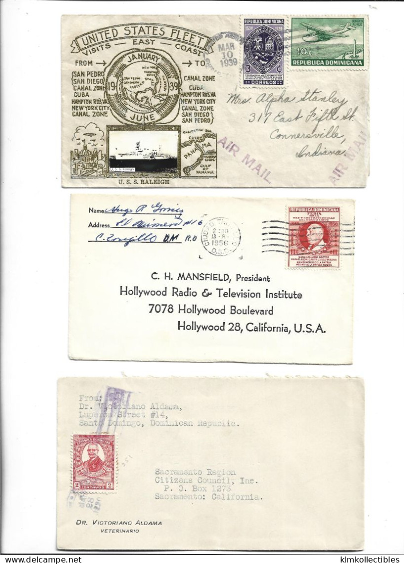 DOMINICAN REPUBLIC - POSTAL HISTORY LOT - USA AIRMAIL - Dominican Republic