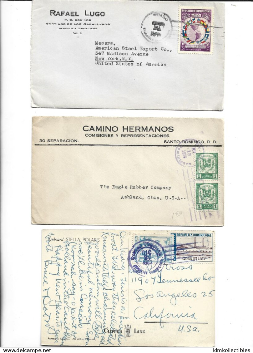 DOMINICAN REPUBLIC - POSTAL HISTORY LOT - USA AIRMAIL - Dominicaanse Republiek