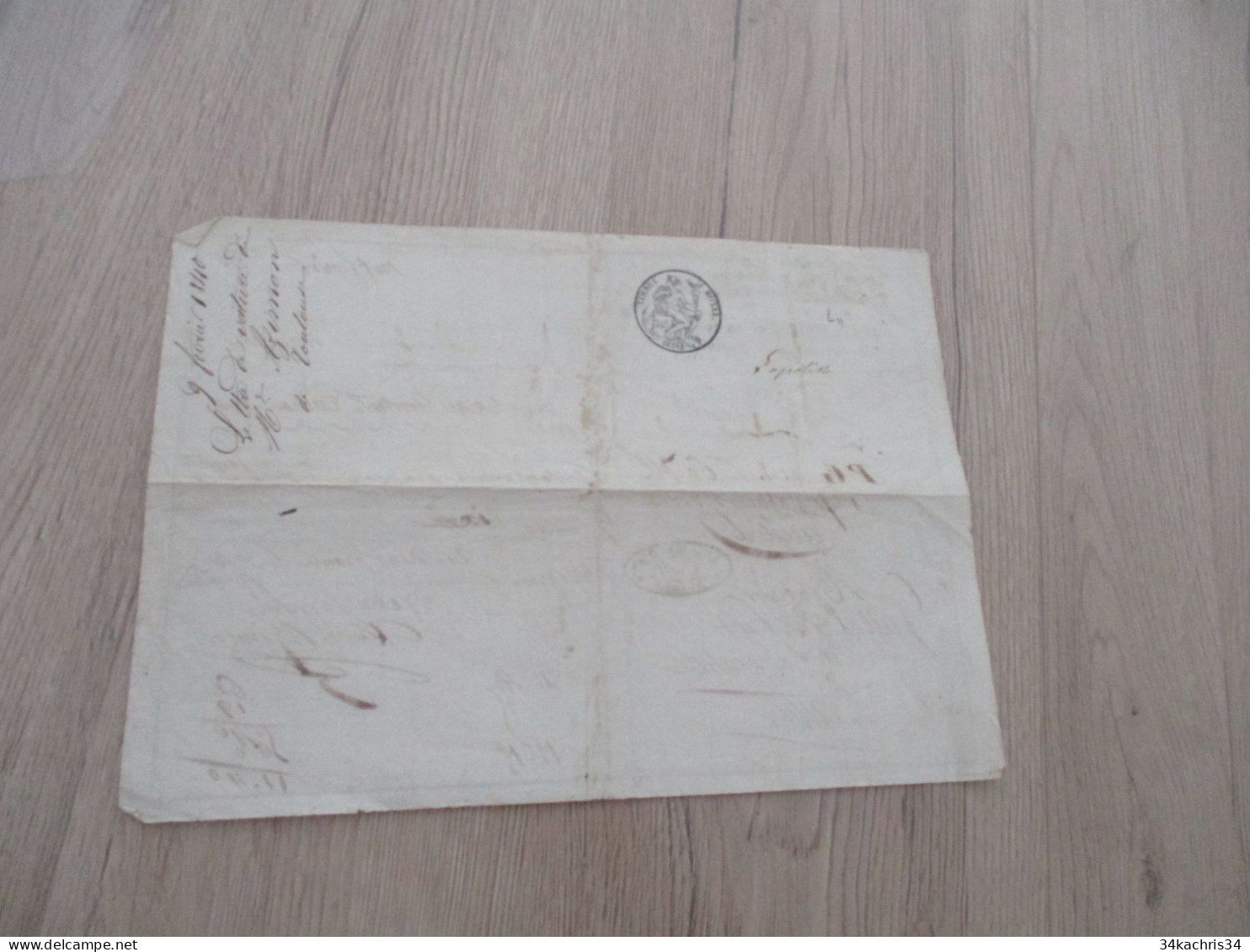 L11 Roulage Lettre De Voiture A.Azimon Paris 1840 Pour Lapalisse Tableaux Sous Verre - Transporte