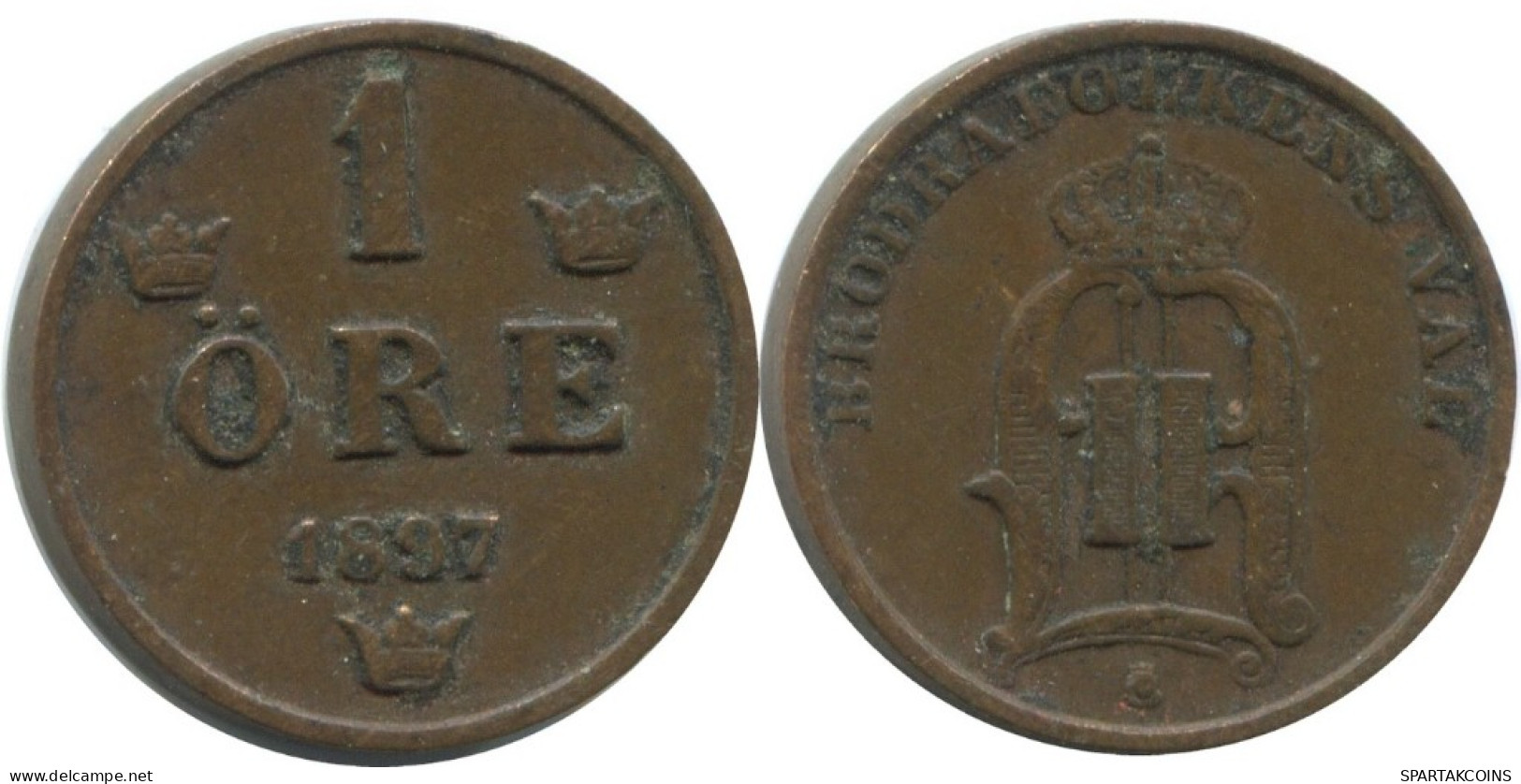 1 ORE 1897 SUECIA SWEDEN Moneda #AD308.2.E.A - Svezia