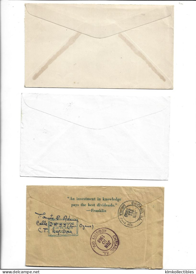 DOMINICAN REPUBLIC - POSTAL HISTORY LOT - USA AIRMAIL - Repubblica Domenicana