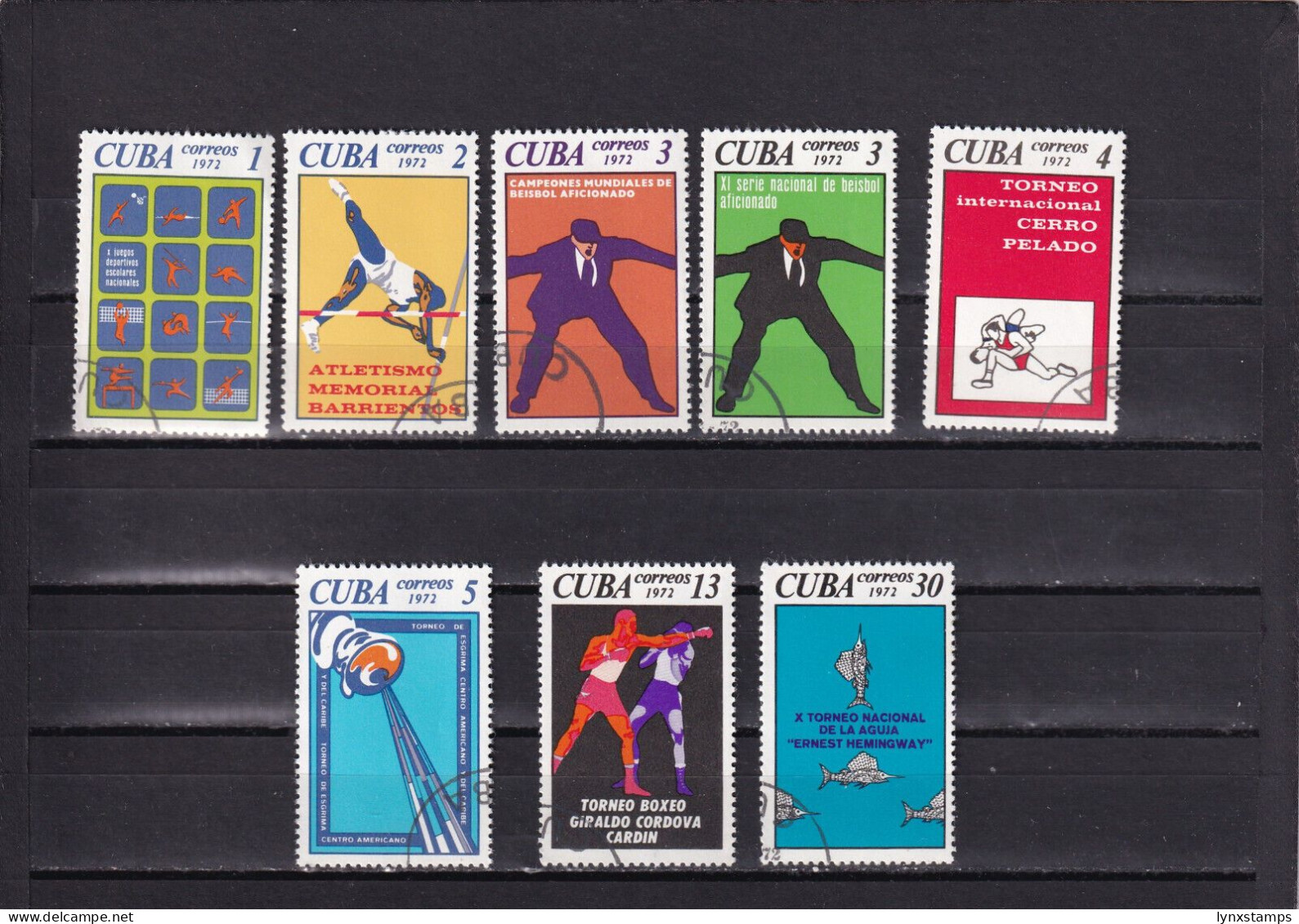LI03 SCuba 1972 Sports Events Of The Year Used Stamps - Oblitérés