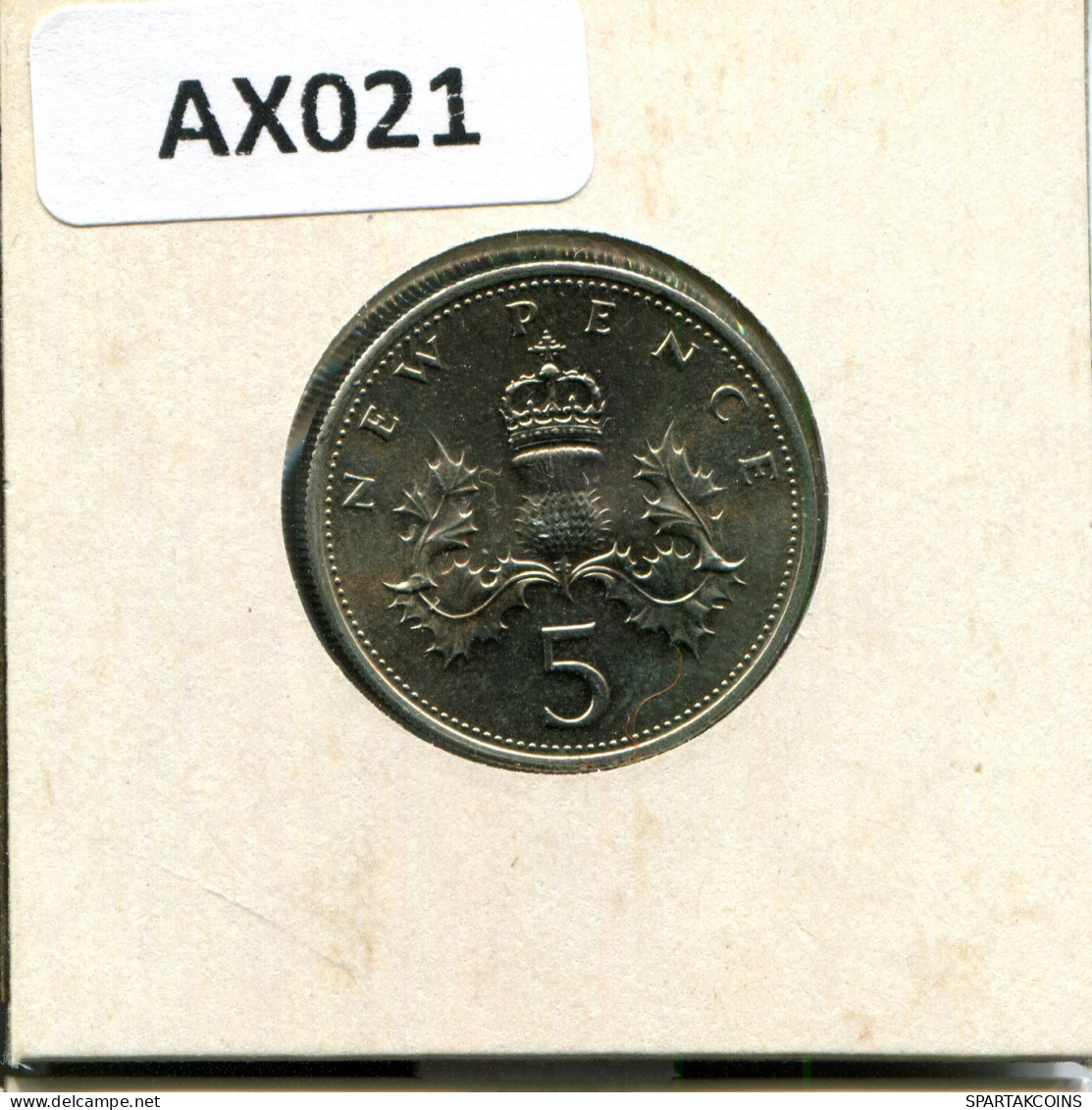5 PENCE 1977 UK GROßBRITANNIEN GREAT BRITAIN Münze #AX021.D.A - 5 Pence & 5 New Pence