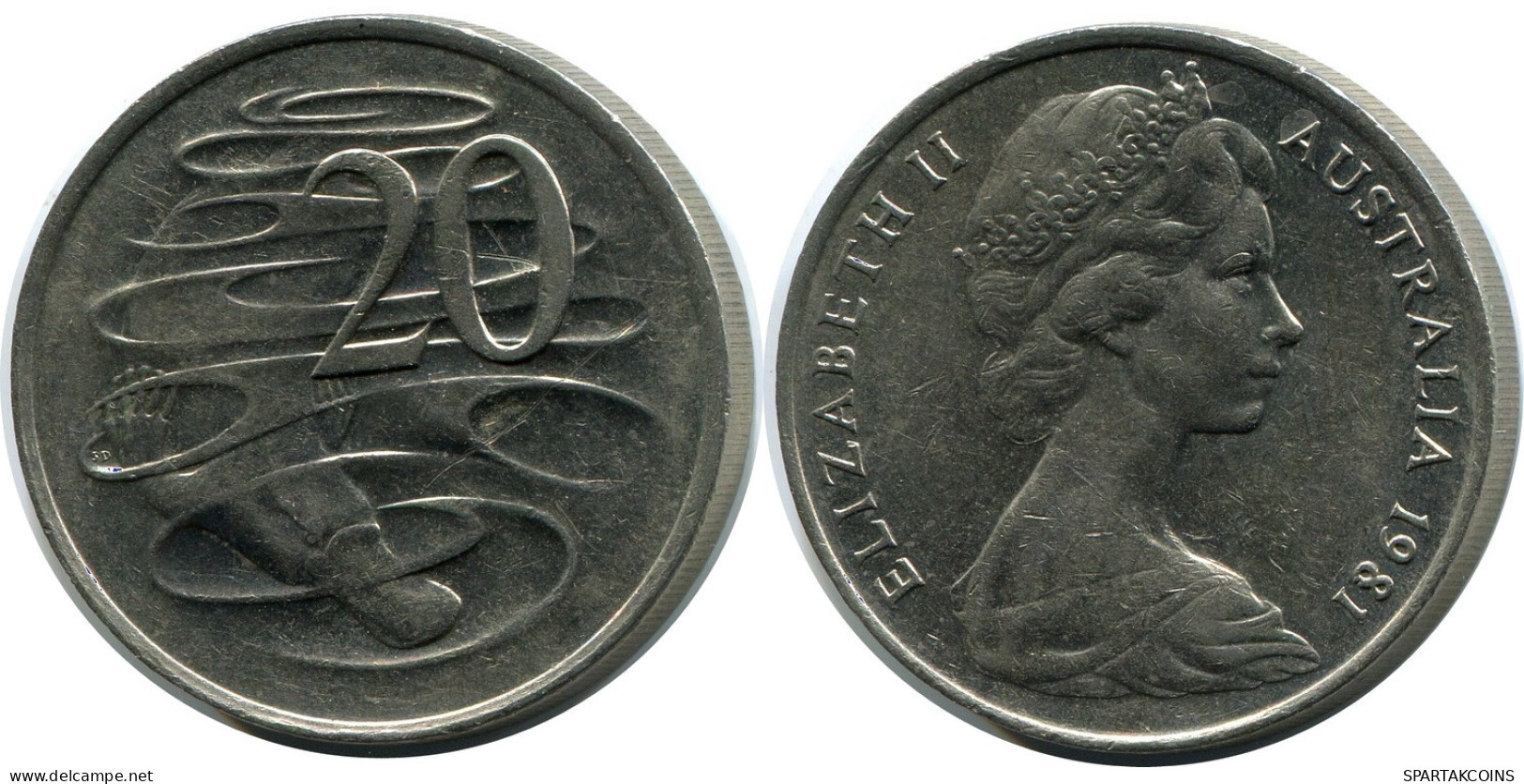 20 CENTS 1981 AUSTRALIA Coin #AR896.U.A - 20 Cents