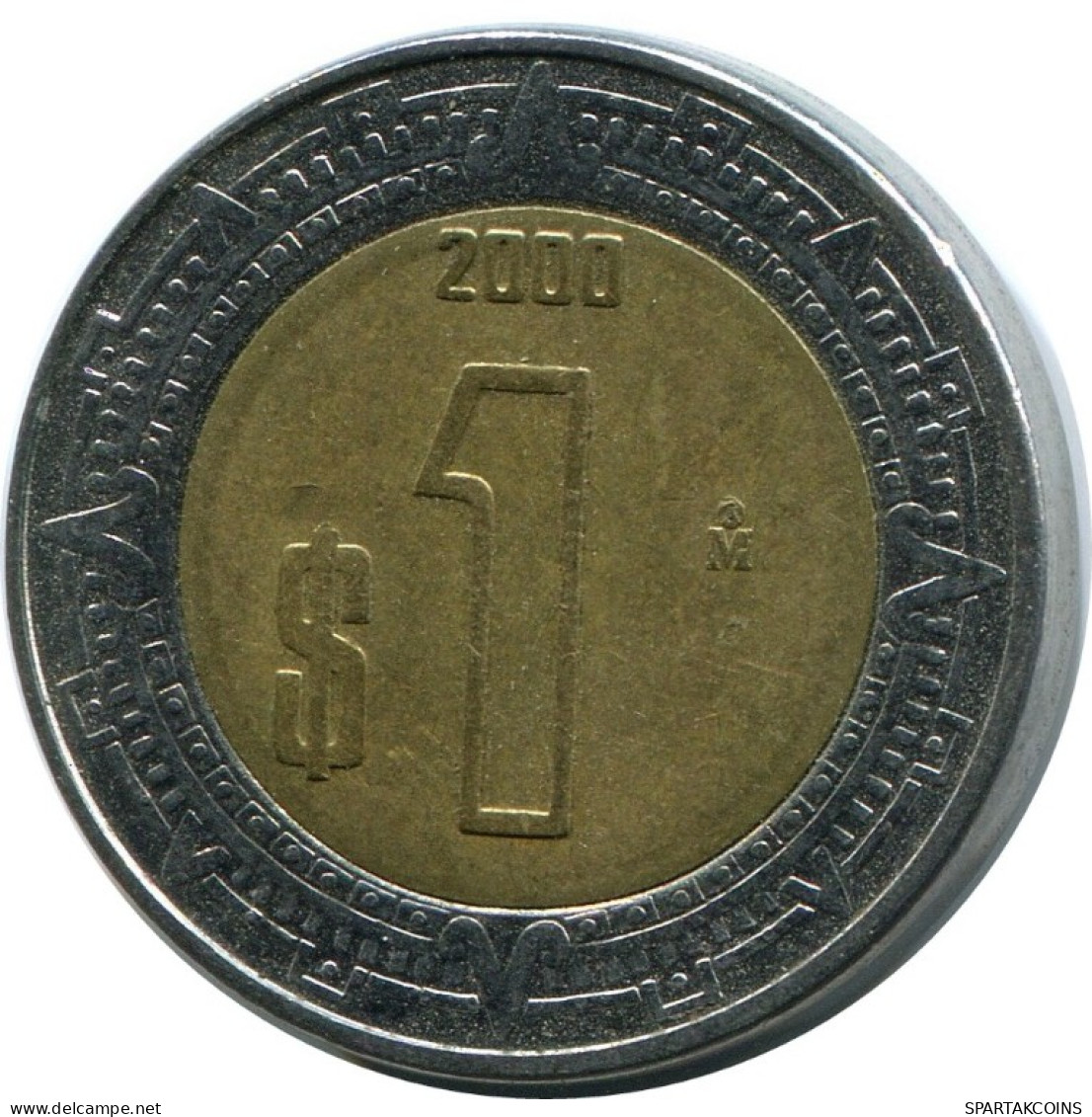 1 PESO 2000 MEXICO Coin #AH501.5.U.A - México