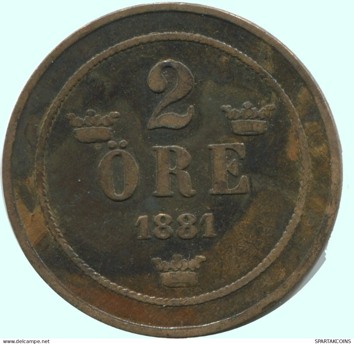 2 ORE 1881 SUECIA SWEDEN Moneda #AC864.2.E.A - Svezia