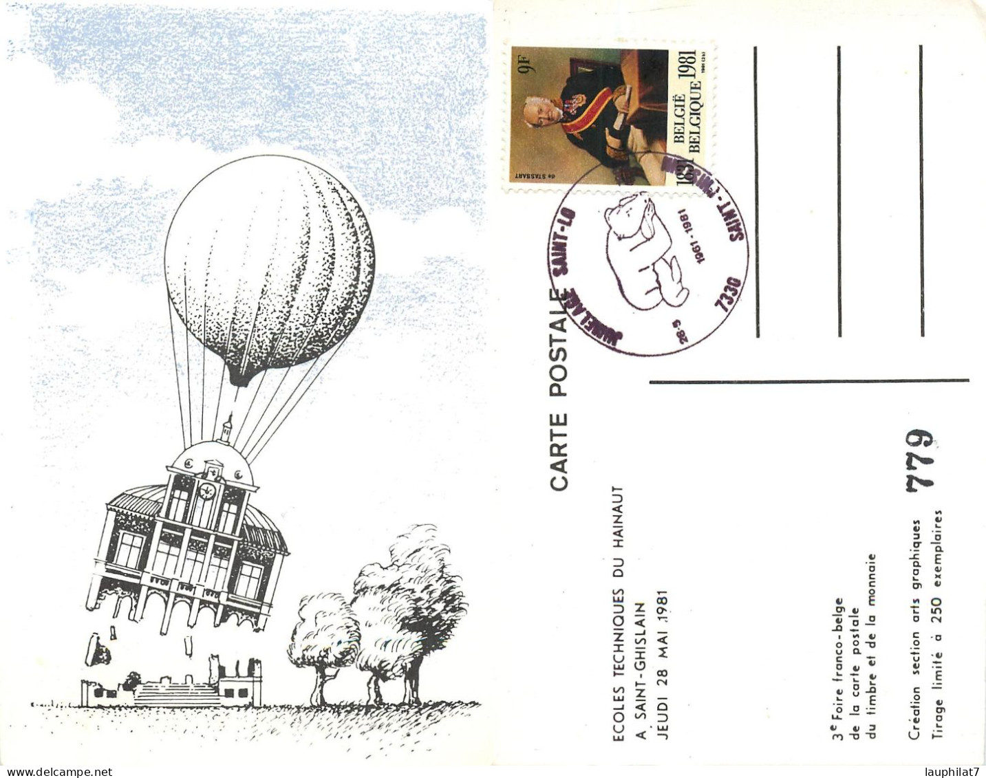 [502518]TB//**/Mnh-Belgique 1981 -  Montgolfières, Transports - Luchtballon