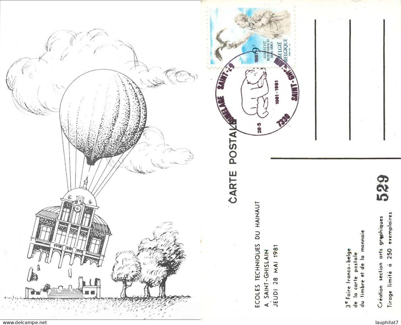 [502519]TB//**/Mnh-Belgique 1981 -  Montgolfières, Transports - Luchtballon