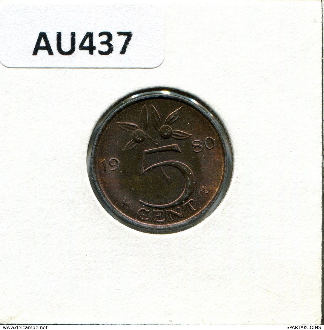 5 CENTS 1980 NEERLANDÉS NETHERLANDS Moneda #AU437.E.A - 1948-1980 : Juliana