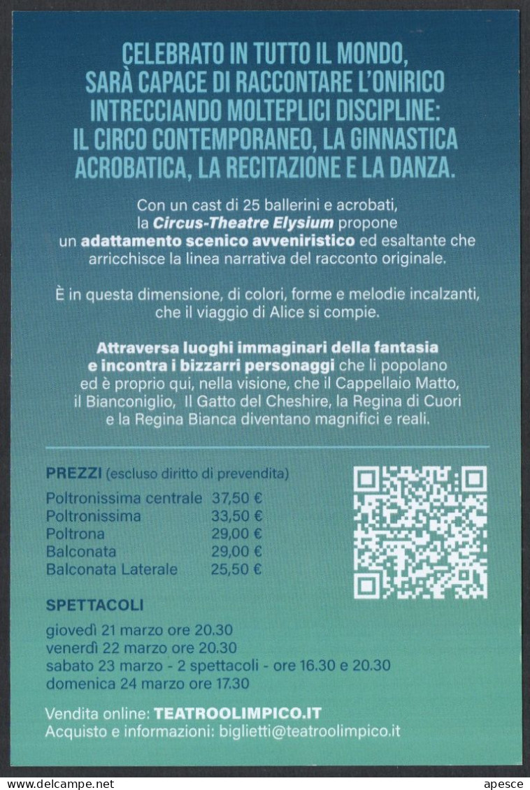 CIRCUS - ITALIA 2024 - ROMA - TEATRO OLIMPICO - ALICE IN WONDERLAND - RELOADED - I - Cirque
