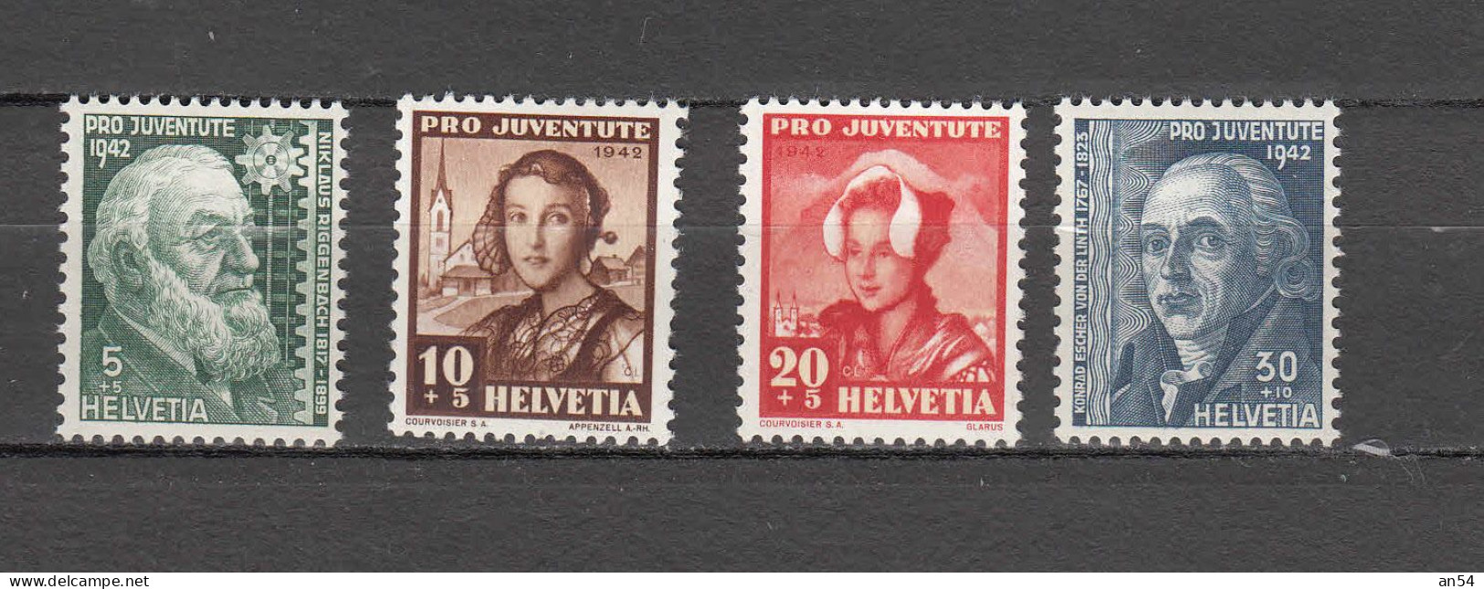 PJ   1942    N° J101 à J104    NEUFS**            CATALOGUE SBK - Unused Stamps