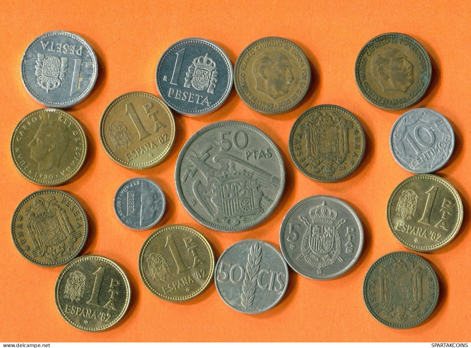 SPAIN Coin SPANISH Coin Collection Mixed Lot #L10210.1.U.A - Autres & Non Classés