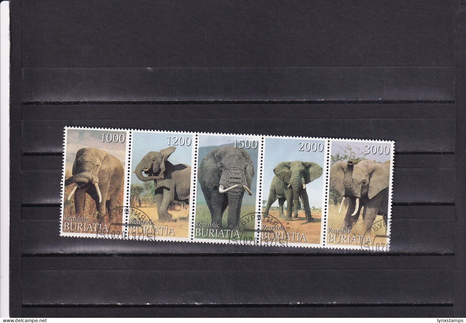 SA03 Russia Buriatia 1997 Cinderella Stamps With Elephants - Elefanten