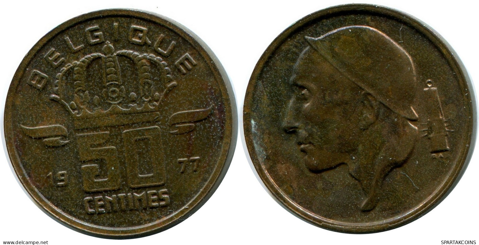50 CENTIMES 1977 Französisch Text BELGIEN BELGIUM Münze #BA469.D.A - 50 Centimes