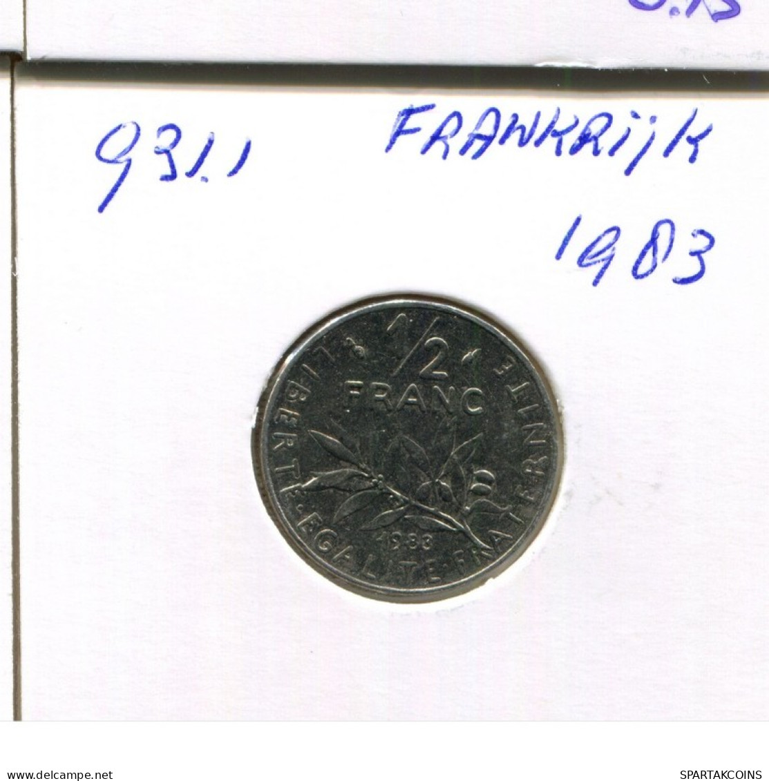 1/2 FRANC 1983 FRANCIA FRANCE Moneda #AN246.E.A - 1/2 Franc