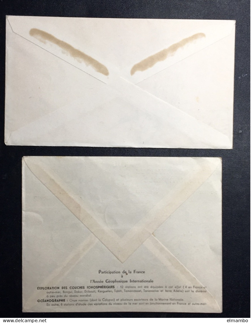 LETTRE TAAF TERRES AUSTRALES ANTARCTIQUES FRANÇAISES 2 LETTRES 1958 ET 1968 CACHET TIMBRE - Brieven En Documenten