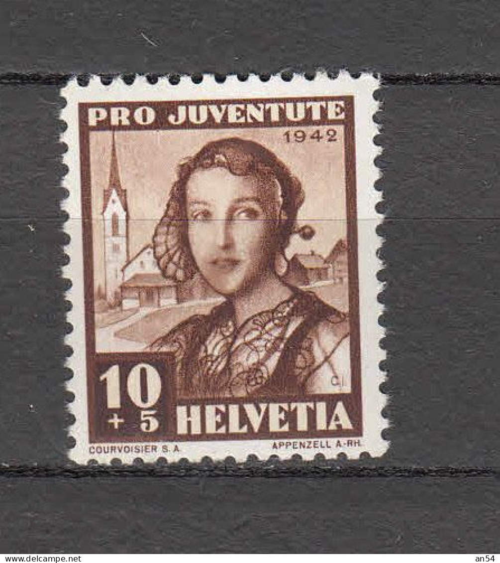 PJ   1942    N° J102 VARIETE Pf.   NEUF**    COTE 120.00        CATALOGUE SBK - Unused Stamps