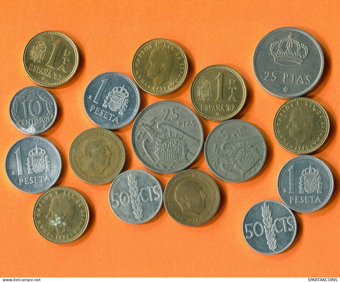 SPAIN Coin SPANISH Coin Collection Mixed Lot #L10214.1.U.A - Autres & Non Classés