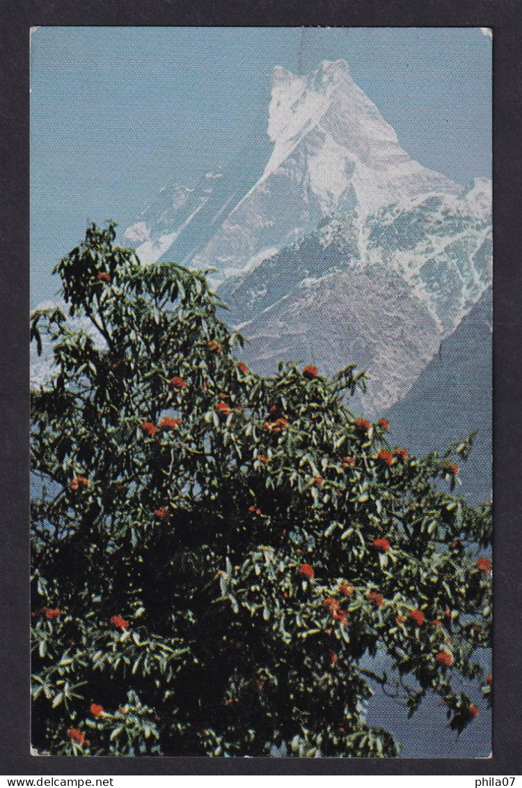 NEPAL - Postcard Is Sent From Nepal To Zagreb Via Air Mail, Nice Franking / 2 Scans - Nepal