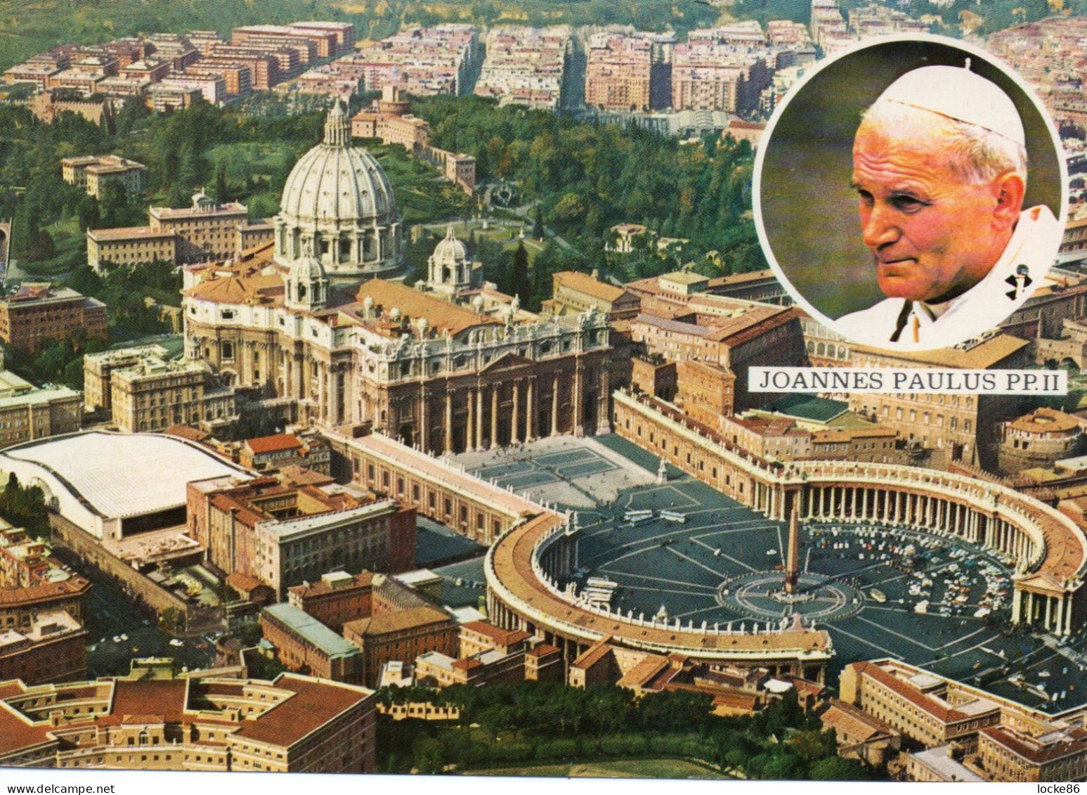 #10022 Vatikanstadt - Petersplatz Und Papst Johannes Paul II - Vaticaanstad