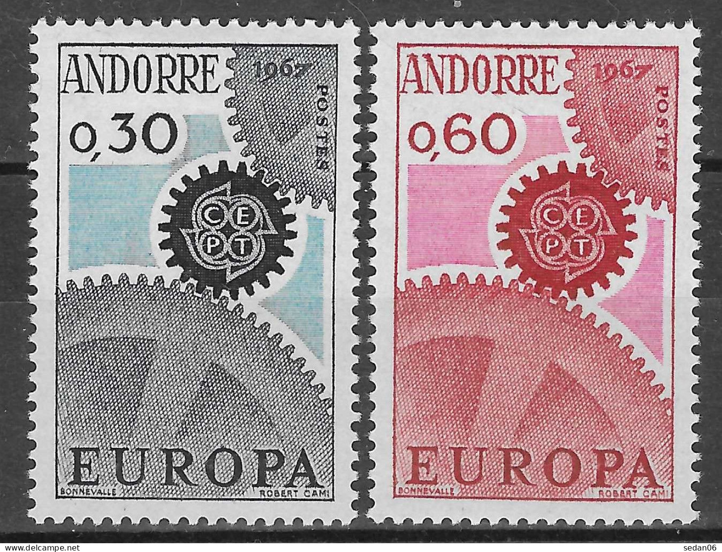 ANDORRE FRANCAIS N°179/180* (europa 1967) - COTE 25.00 € - 1967