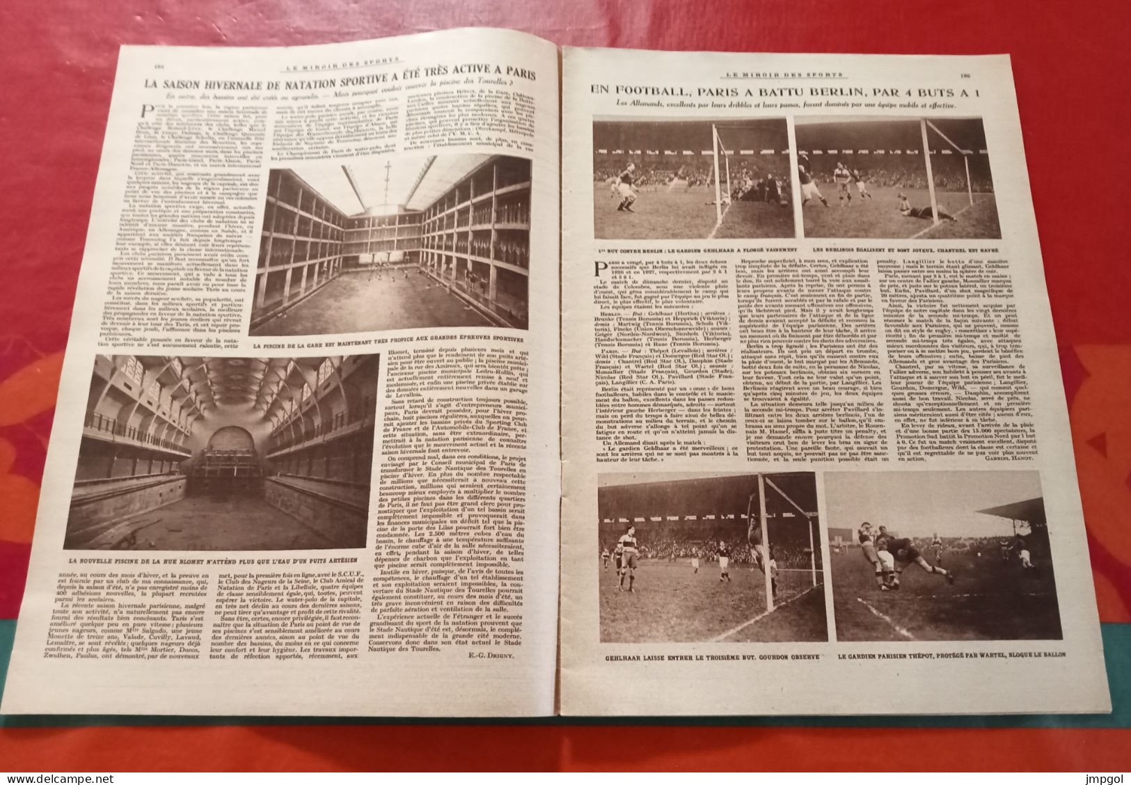 Miroir Des Sports N°419 Mars 1928 Cross 5 Nations Piscine Blomet Boxe Pladner Course De Côte Mont Valérien Coeur Volant - Sport