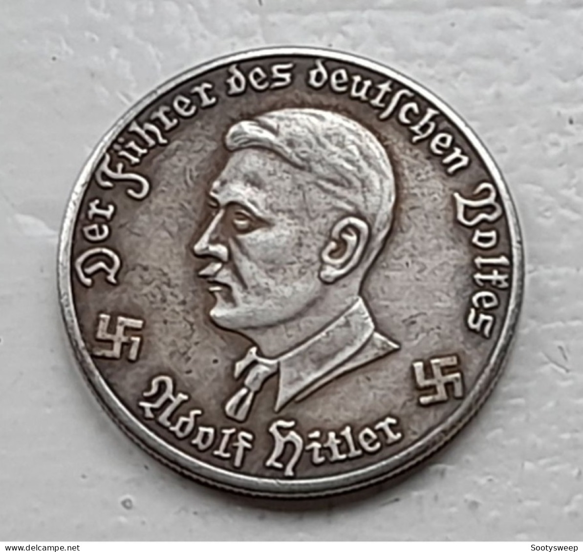 Third Reich Commemorative Medallion Metal (Reproduction) - Hitler Commemorative Metal Medallion (Reproduction) - Andere & Zonder Classificatie