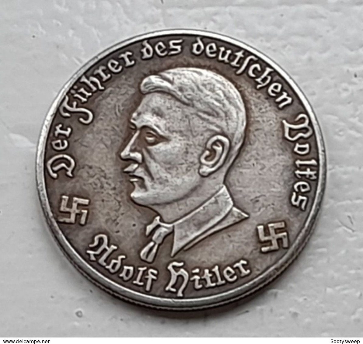 Third Reich Commemorative Medallion Metal (Reproduction) - Hitler Commemorative Metal Medallion (Reproduction) - Other & Unclassified