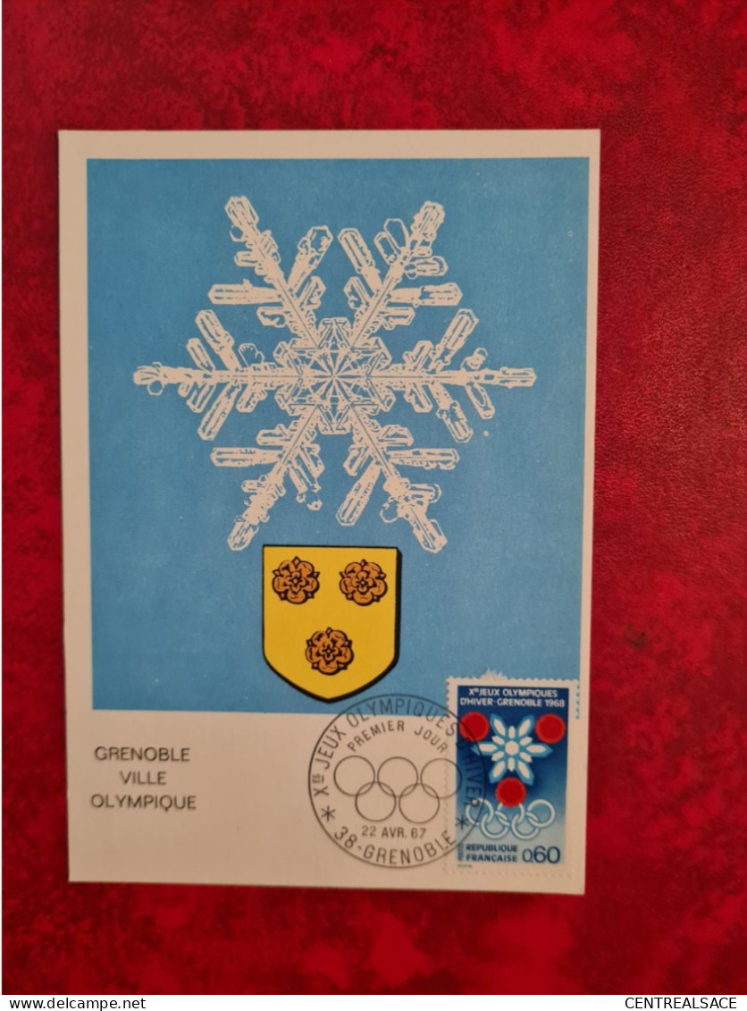 FDC 1967 MAXI GRENOBLE X° JEUX OLYMPIQUE - Ohne Zuordnung