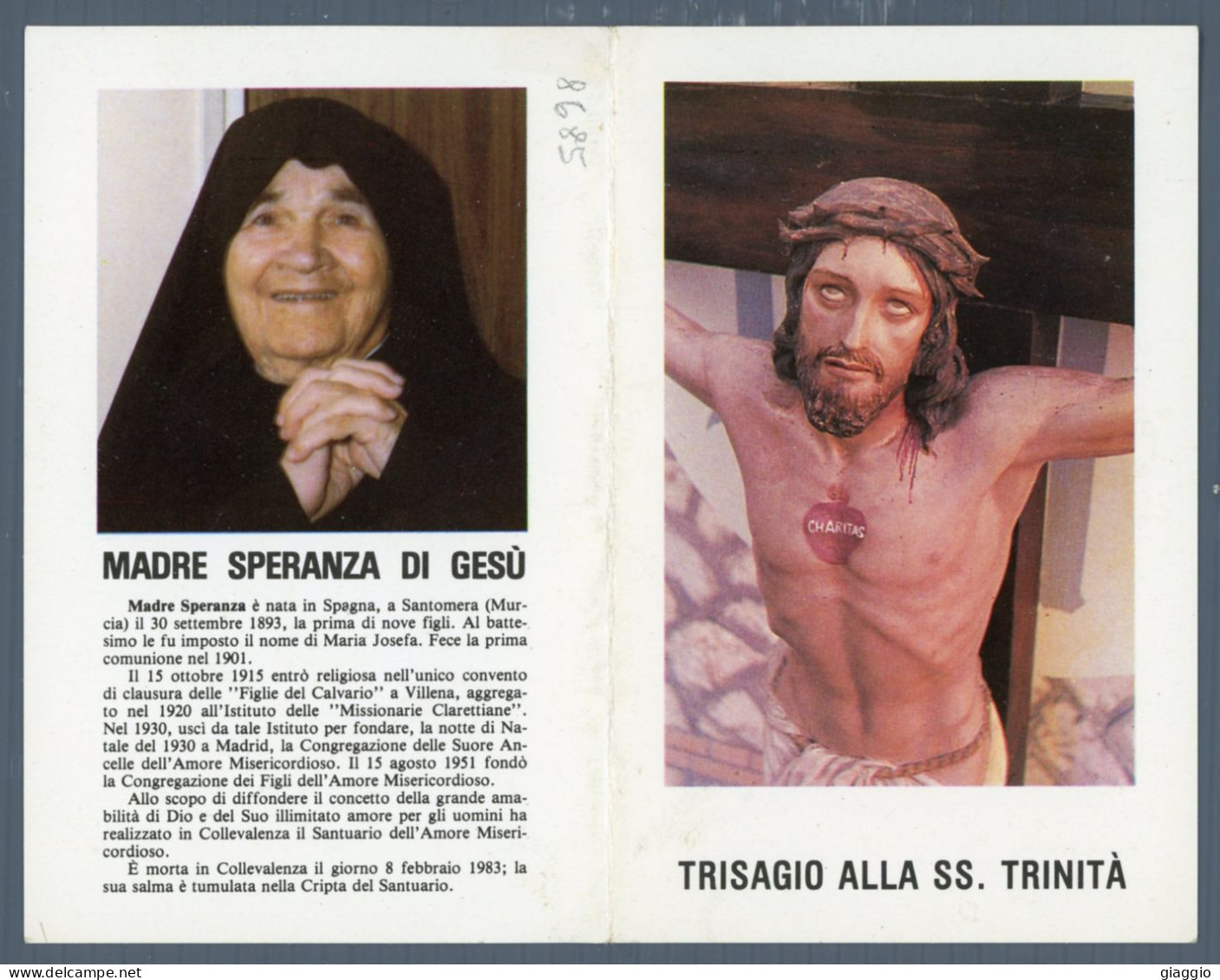 °°° Santino N. 8685 - Trisagio Alla Ss. Trinità °°° - Religion & Esotérisme