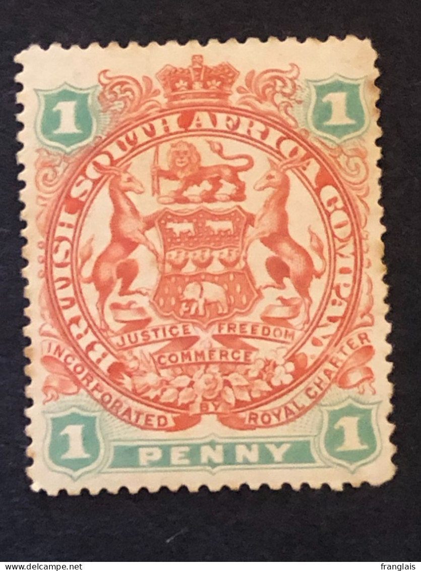 BRITISH SOUTH AFRICA COMPANY RHODESIA SG 67  1d MH* - Rhodesia Del Sud (...-1964)