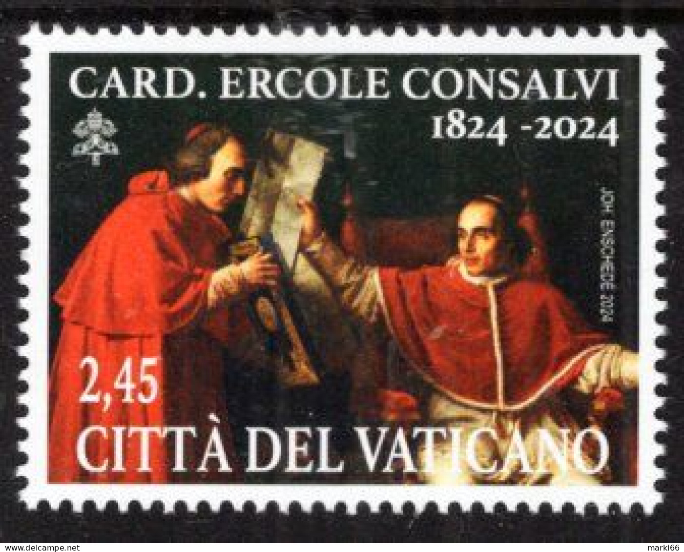Vatican - 2024 - Cardinal Ercole Consalvi - 200th Death Anniversary - Mint Stamp - Nuovi
