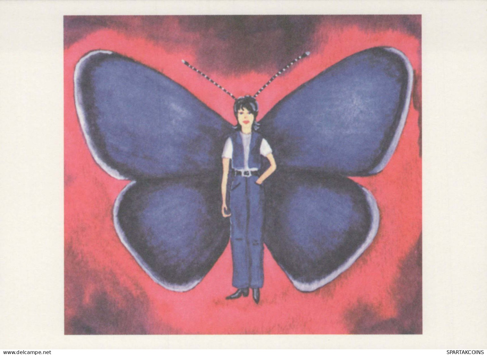 PAPILLONS Animaux Vintage Carte Postale CPSM #PBS433.A - Papillons