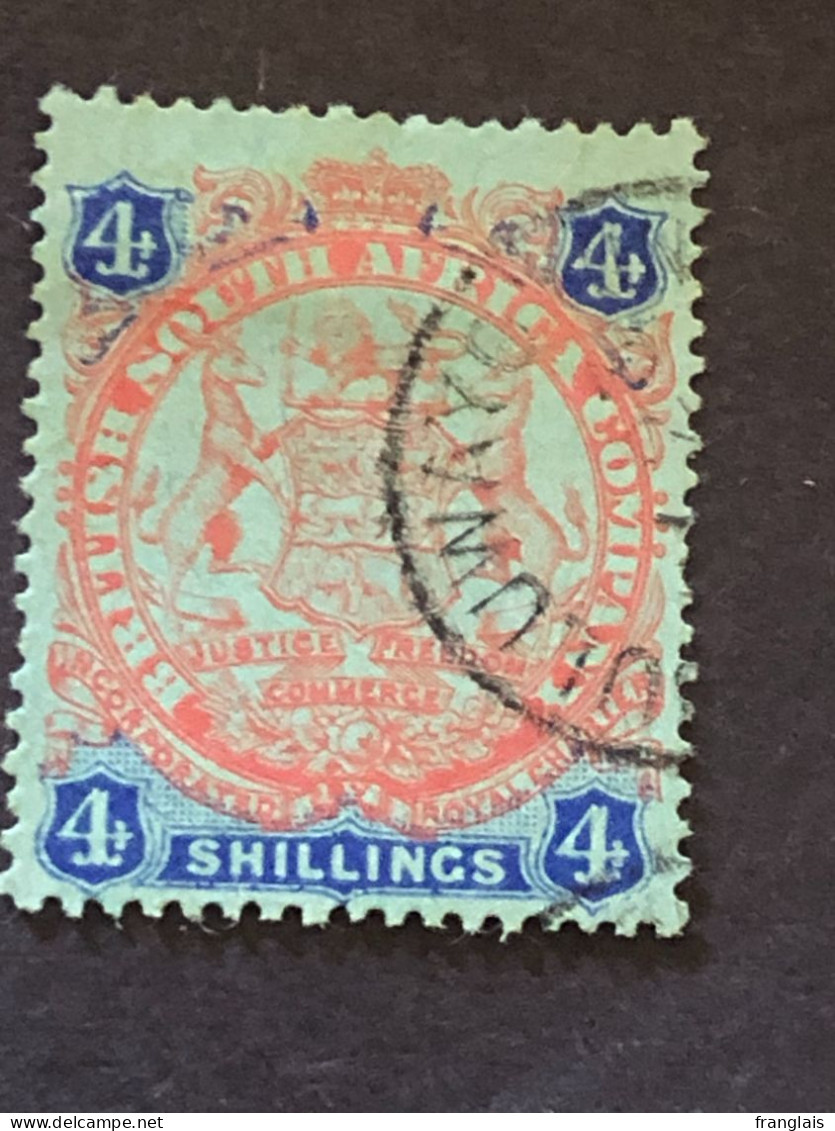 BRITISH SOUTH AFRICA COMPANY RHODESIA SG 37  4s Orange And Blue FU - Southern Rhodesia (...-1964)