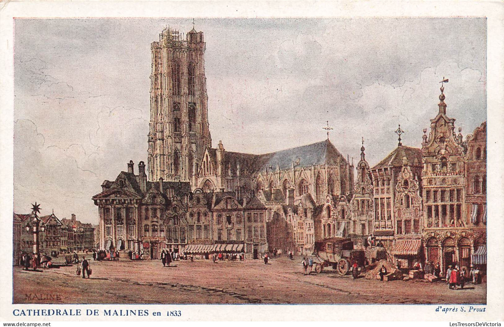 BELGIQUE - Cathédrale De Malines En 1833 - Vue Panoramique De La Cathédrale - Animé - Carte Postale Ancienne - Malines