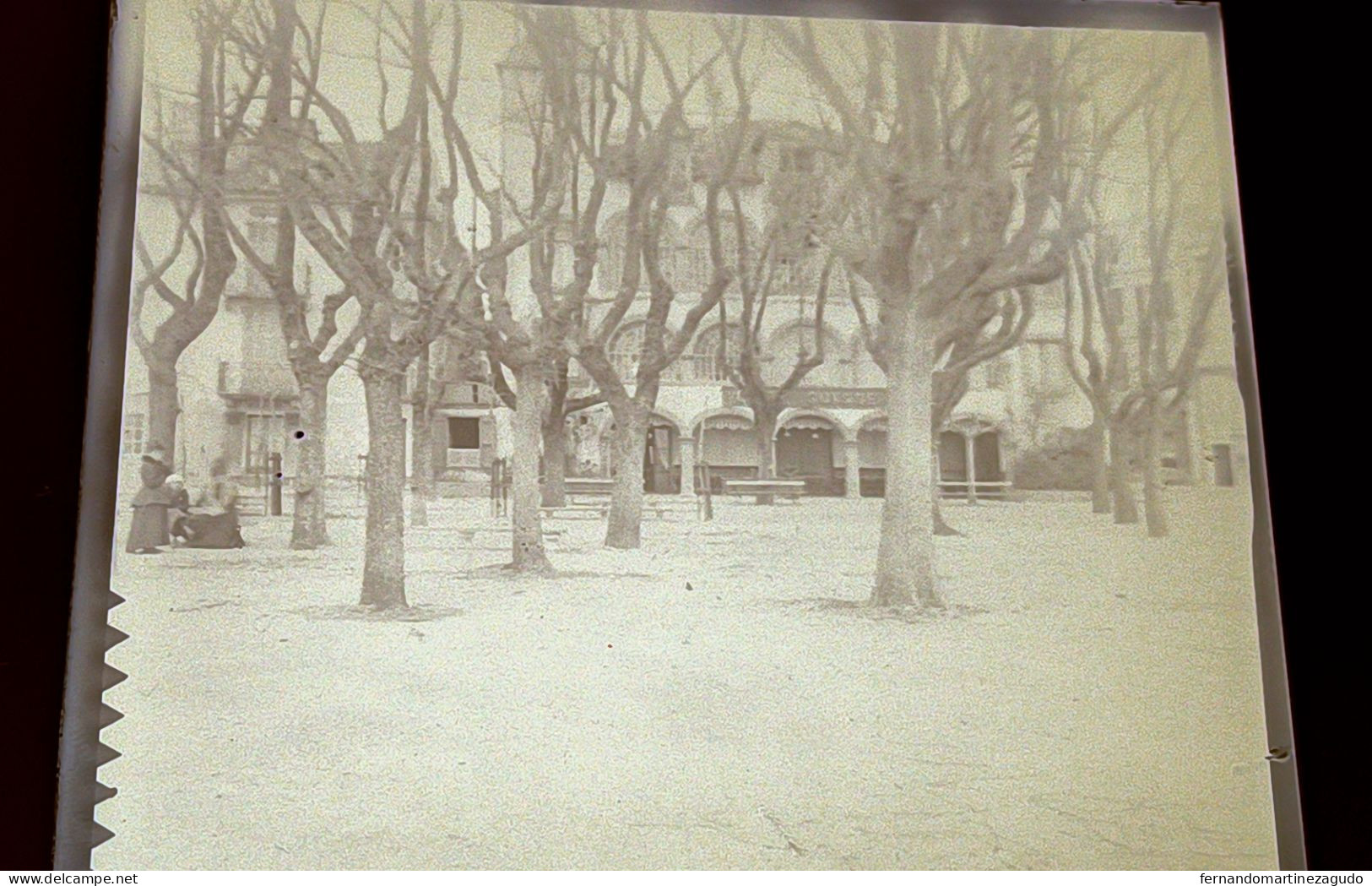 PLACA GELATINO BROMURO SAN JUAN DE LUZ 1900 - Diapositivas De Vidrio