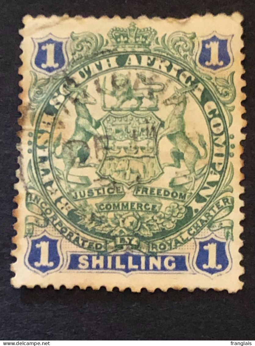 BRITISH SOUTH AFRICA COMPANY RHODESIA SG 35 1s Green And Blue FU - Southern Rhodesia (...-1964)