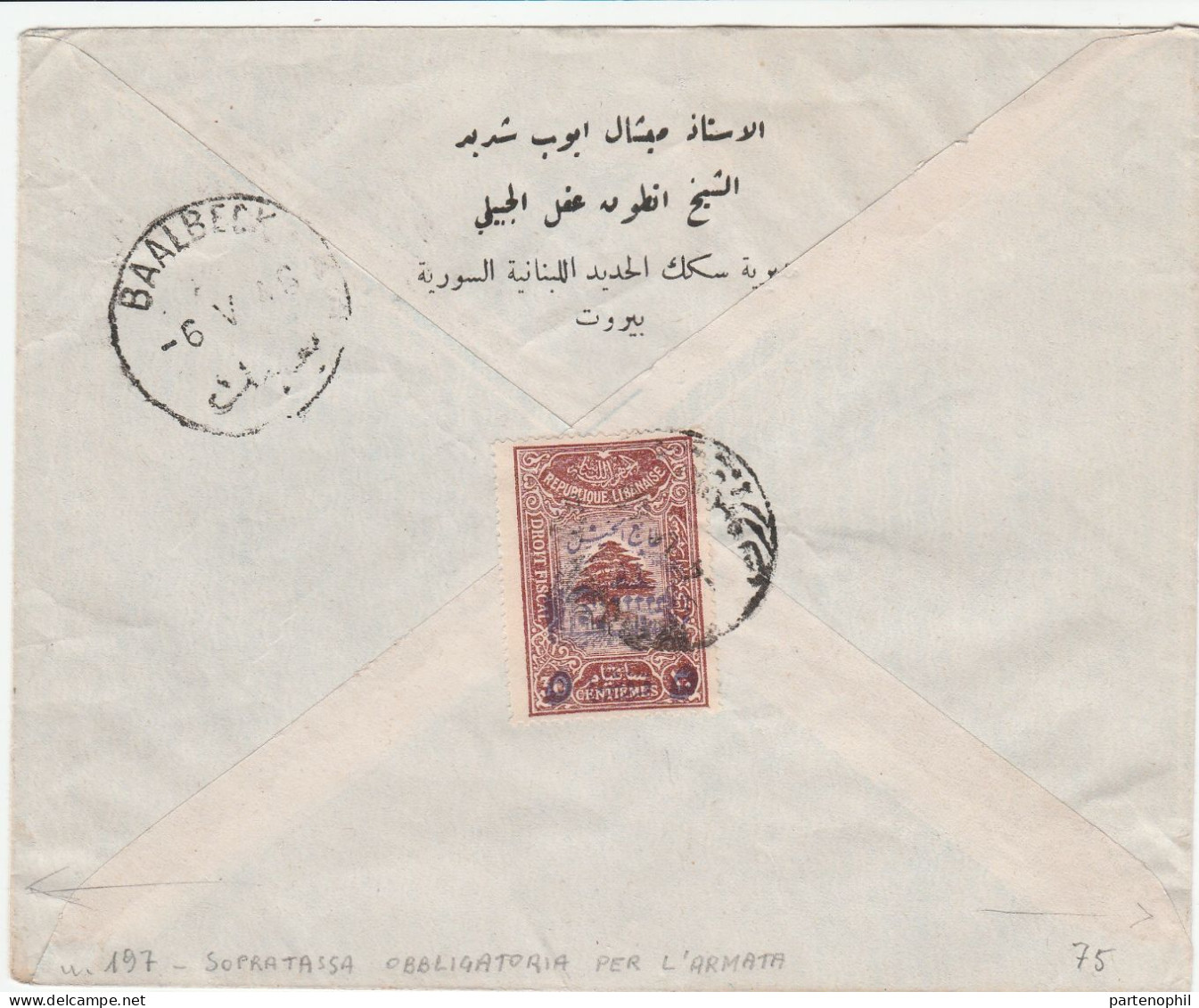 Libanon Republique Libanaise Libano 1946 - Postal History - Postgeschichte - Storia Postale - Histoire Postale - Lebanon