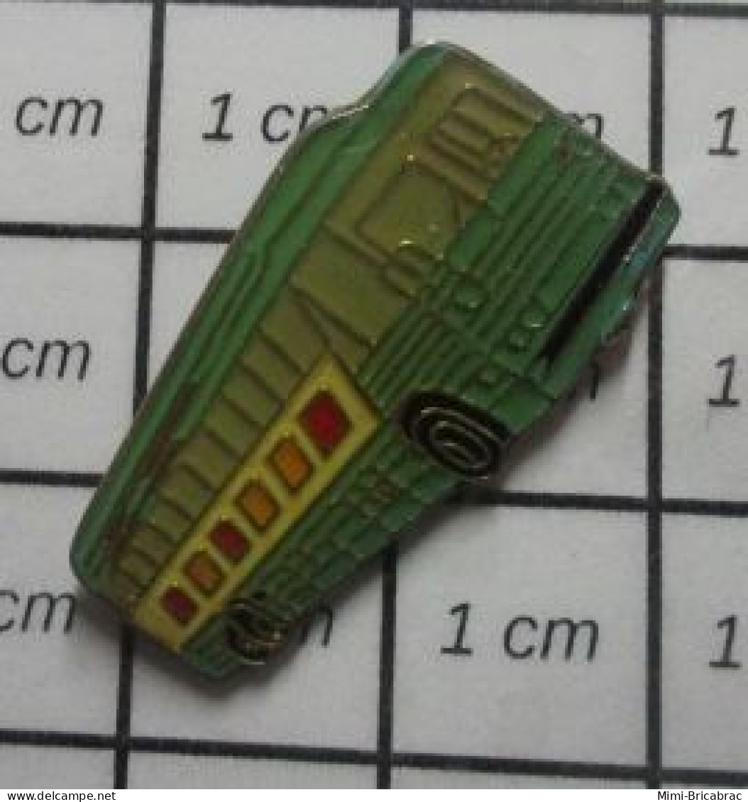 512H Pin's Pins / Beau Et Rare / TRANSPORTS / AUTOBUS ROUTIER  BLEU OEUF-DE-CANARD Les Anciens Comprendront - Transportation