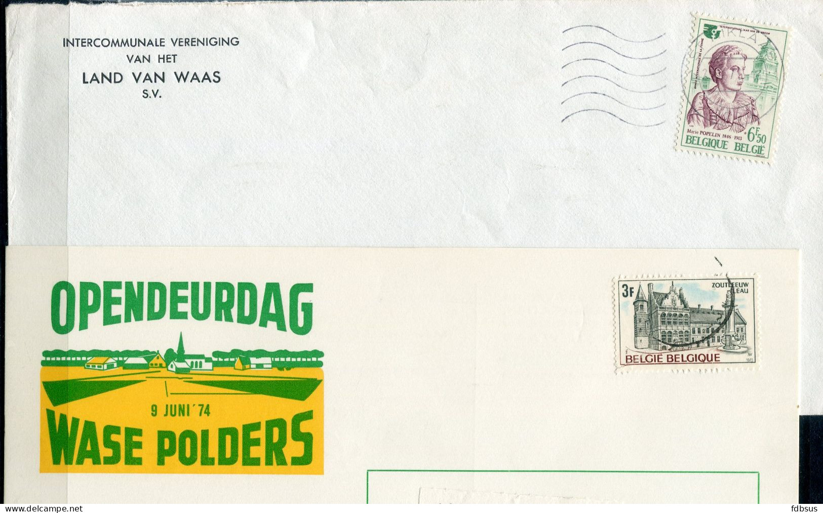 3 Enveloppen Rode Kruis Van Belgie + Arbeidsrechtbank Dendermonde + Intercommunale Land Van Waas Met Uitnodiging - Other & Unclassified